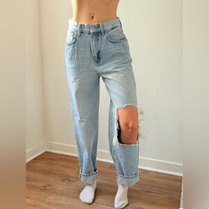 BDG Blue Flare Wide Leg Jeans